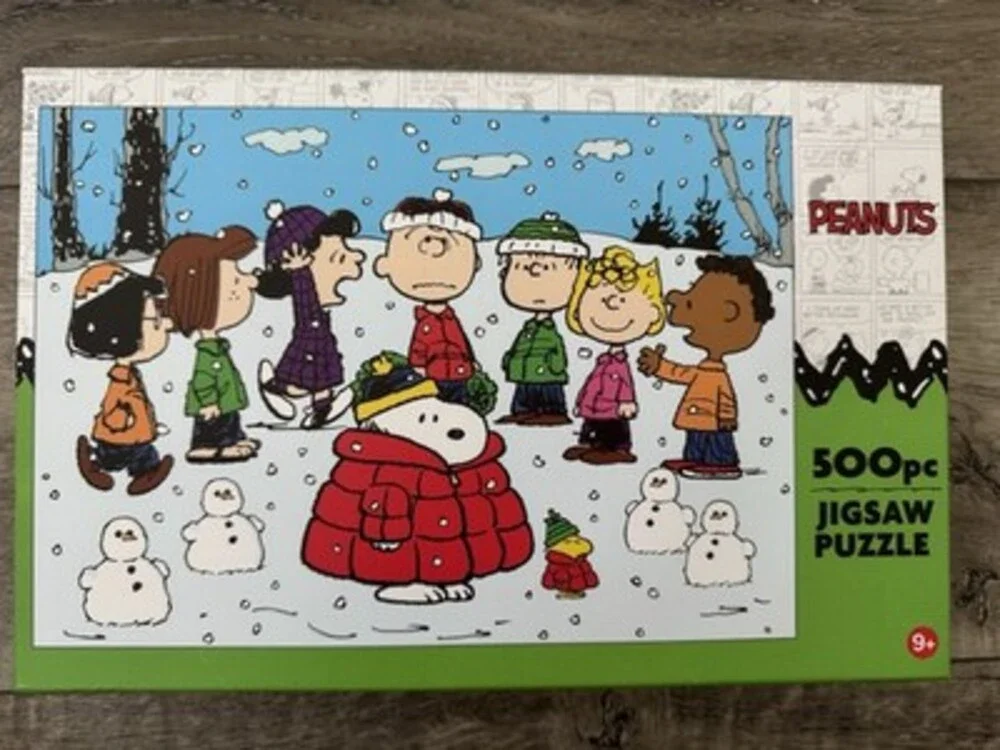Peanuts Snoopy Puffer 500 Piece Interlocking Cardboard Jigsaw Puzzle Age 9+